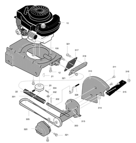 Engine Mount Diagram and Parts List for EV3850X4NA 2004 Briggs and Stratton Edger